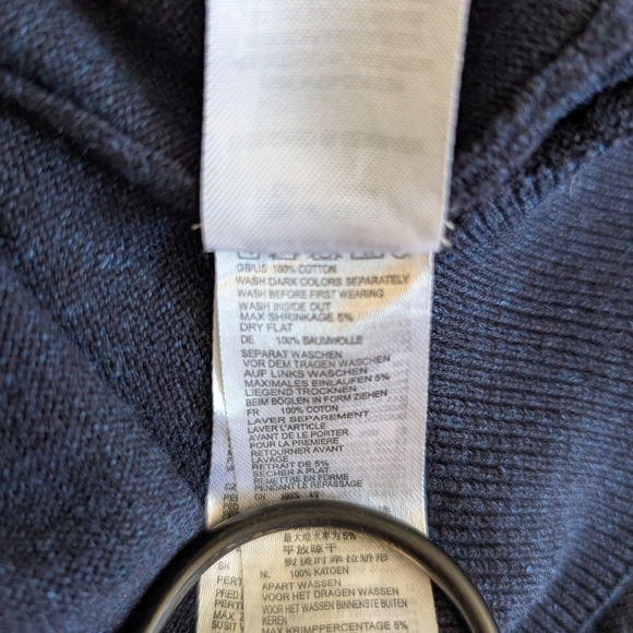 Lindbergh Mens XL 100% Cotton Sweater Blue Preppy Classic Grunge Grandpa - Picture 8 of 8